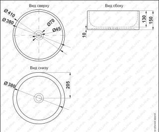 Накладная раковина Melana 7078A-805 41см белый